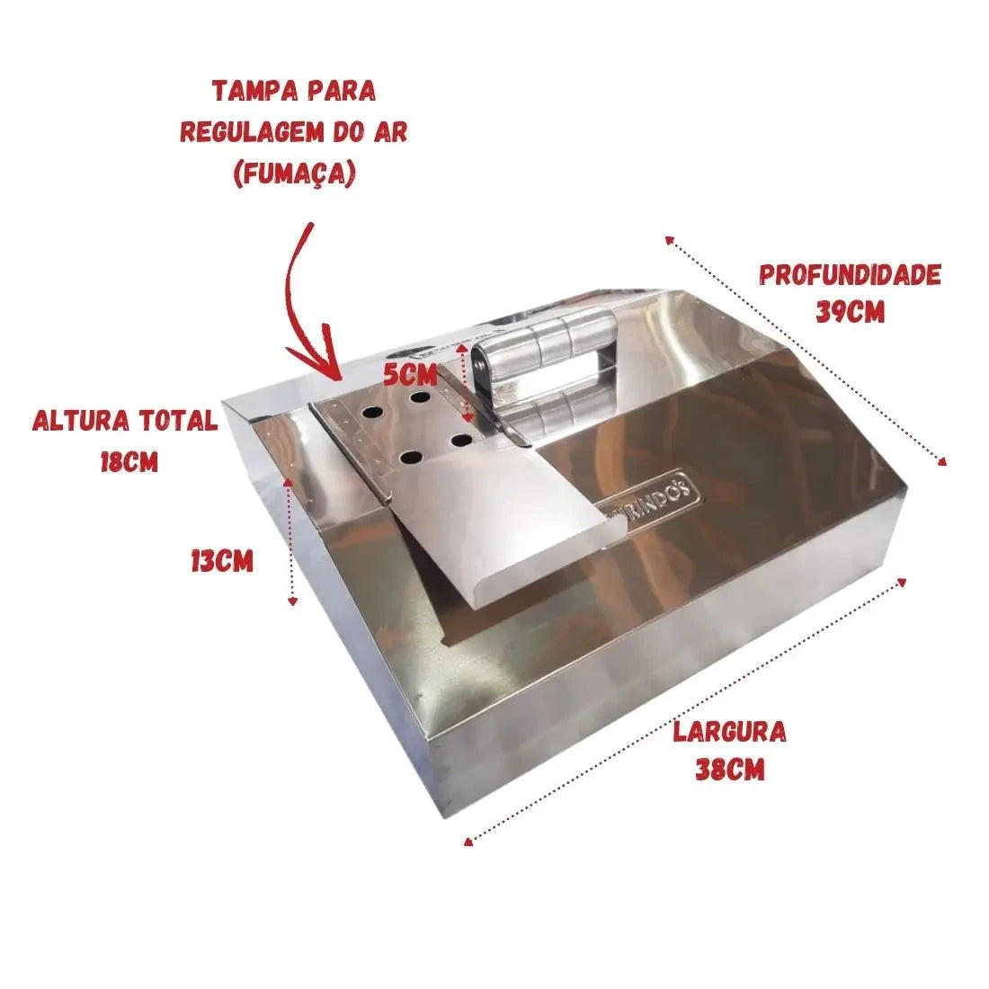 Abafador Inox Para Grelha - Churraskit