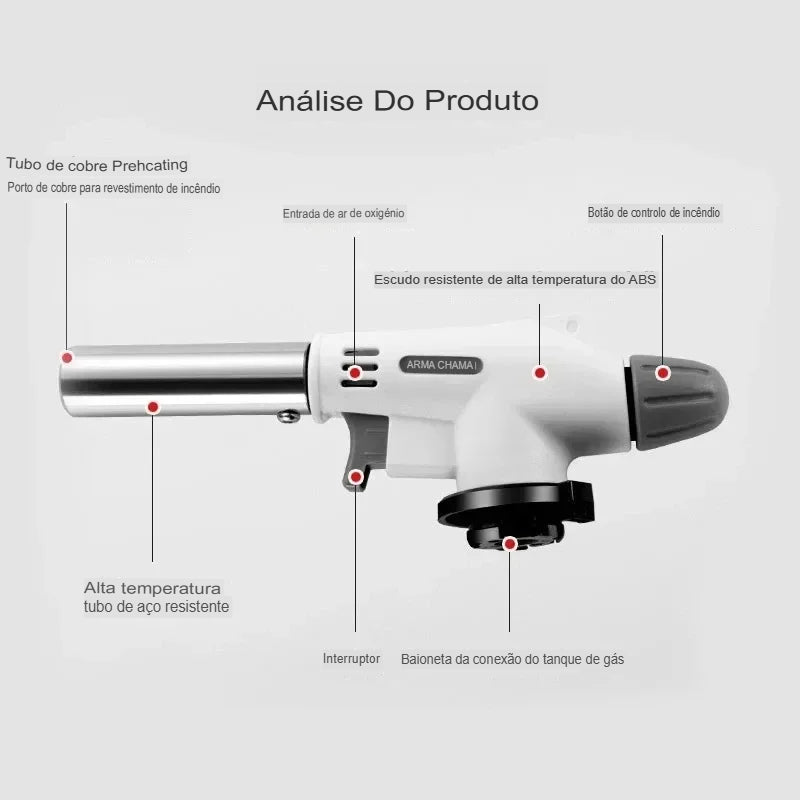 Pistola de Chama Portátil Multifuncional Churraskit
